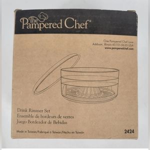 Pampered Chef, Drink Rimmer Set #2424, Juicer/Salt Rimmer, Retired, NOS, NIB